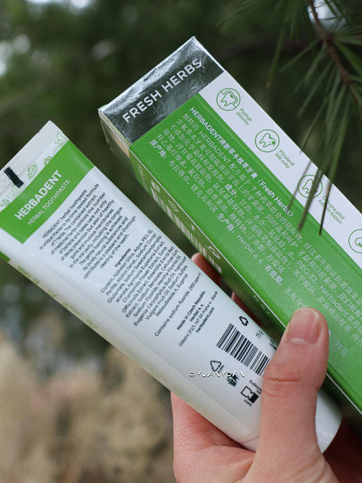 捷克Herbadent皓柏丹草本牙膏 护牙齿护牙龈清洁口腔75g *3支装 日期27年4月 商品图5
