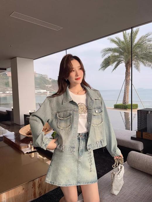 张心子【明月松涧】仙气名媛风立体蝴蝶刺绣套装两件套 U2402002 商品图13