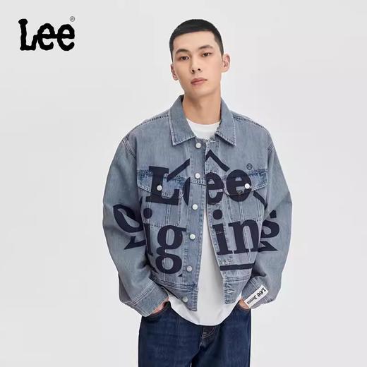 Lee商场同款舒适版浅蓝色男长袖牛仔夹克LMT007009101291A05309 商品图0