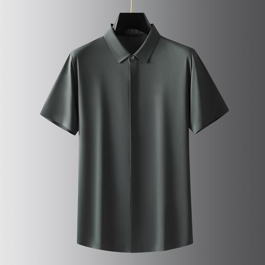 【高弹】【新款DK】大依优型大码短袖衬衫高弹加肥加大男装大号大码衬衣上衣男士绅士商务休闲半袖夏季 商品图7