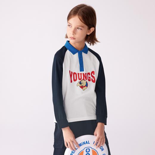 【秒2】【MQD】男童秋款卡通小熊POLO衫时尚长袖上衣翻领中大童92W0403 商品图2