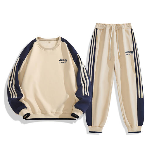 JEEP美式条纹卫衣套装丨情侣休闲卫衣 男女款 时尚显瘦 宽松不紧绷 商品图4