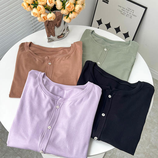 春秋新款重磅V领打底衫女透气百搭外套时尚针织衫上衣宽松 商品图3