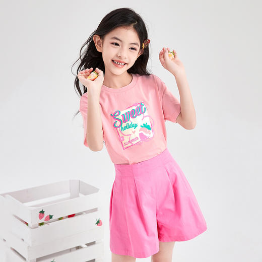 笛莎Deesha 童装女童套装2024夏季短裤套装  商品图0
