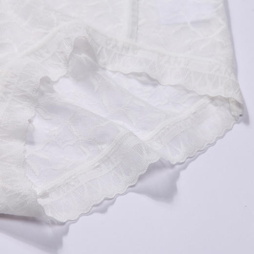 都市丽人基础系列蕾丝网布内裤女锦提花女士内裤中腰平角内裤LK45C6 商品图6