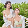 都市丽人自然舒适3D花形杯内衣女蕾丝文胸AB杯3/4杯双厚度无钢圈三排扣LB41C4 商品缩略图1