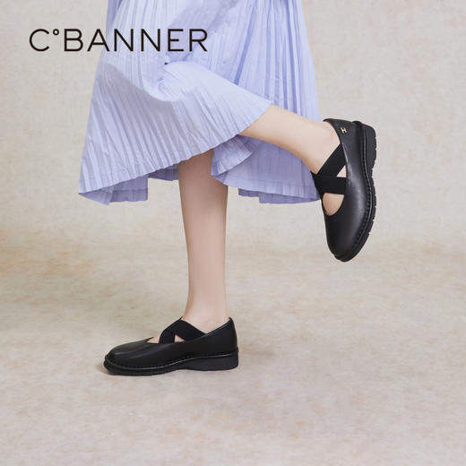 千百度复古低跟玛丽珍鞋春季芭蕾舞鞋女鞋A24180531 商品图2