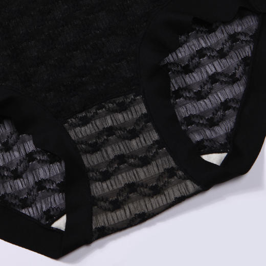 都市丽人基础系列蕾丝网布内裤女蕾丝女士内裤中腰平角内裤LK45C1 商品图7