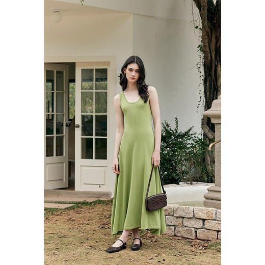 【周四精选福利】HeyDress法式U领连衣裙女夏季裹肩收腰伞摆两件套设计感套装裙子 商品图3