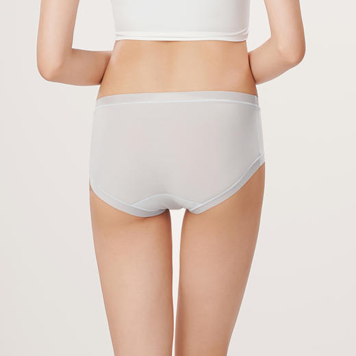 都市丽人健康系列薄透丝滑内裤女锦提花女士内裤速干中腰平角内裤LK45B7 商品图3