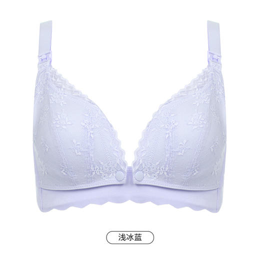 都市丽人快乐妈咪孕哺内衣女蕾丝文胸BC杯适穿3/4杯薄款无钢圈三排扣LB42L2 商品图10