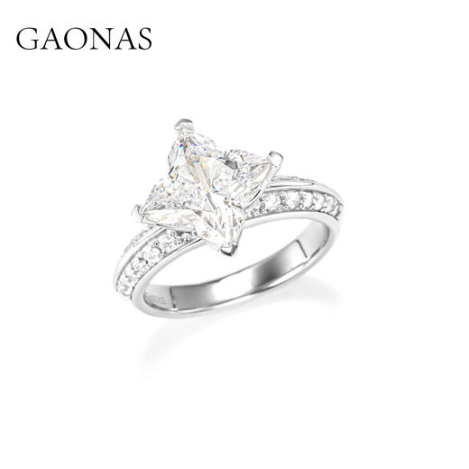 GAONAS Luckey cut时尚设计师白钻戒指10070JW 商品图1