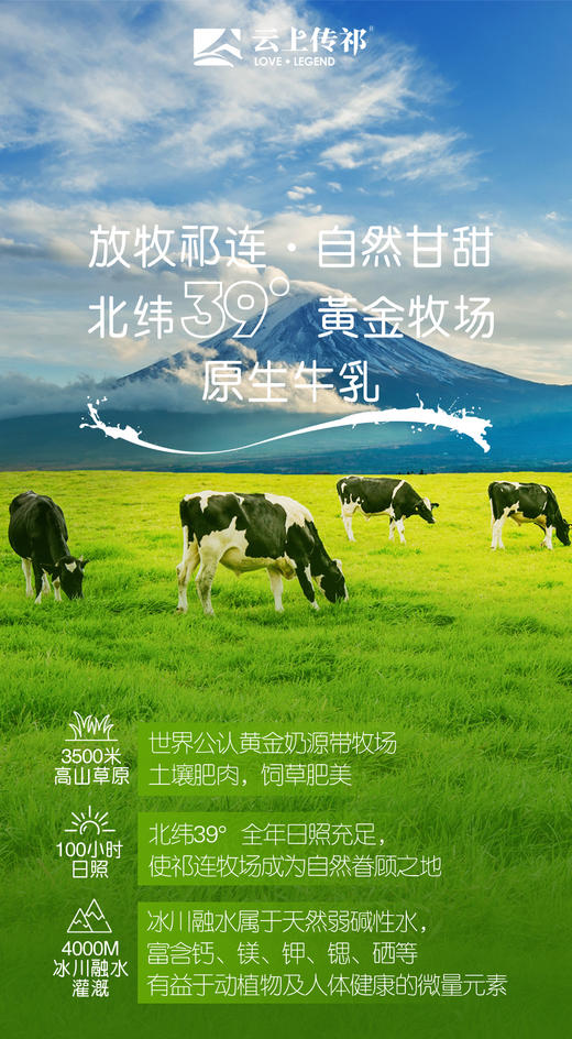 【配料只有生牛乳】放牧祁连 自然甘甜 | 云上传祁-A2β酪蛋白纯牛奶 乳糖不耐受的人也能喝 纯正A2蛋白营养 早餐牛奶 160ml*16瓶/箱 商品图8