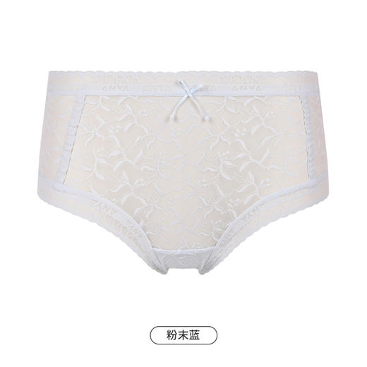 都市丽人基础系列蕾丝网布内裤女锦提花女士内裤中腰平角内裤LK45C6 商品图9