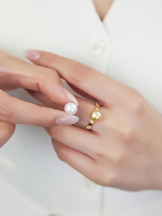 【黑科技】悦甄 18k金黑科技珠宝可拆卸珍珠戒托（定制款无质量问题不支持7天无理由退换货） 商品图1