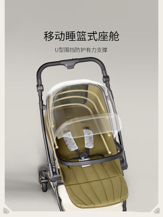 【孕e家】DearMom罗马假日苏古绿宴会款婴儿可坐躺轻便折叠手推车 商品图3