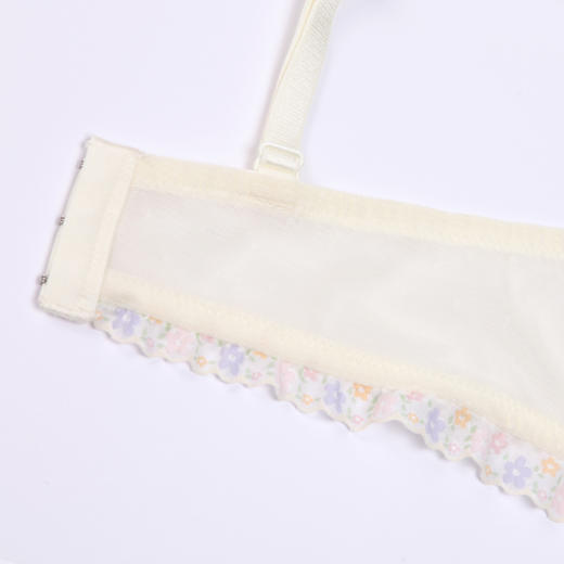 都市丽人自然舒适内衣女蕾丝文胸B杯适穿3/4杯超薄款速干软钢圈三排扣LB43C1 商品图7