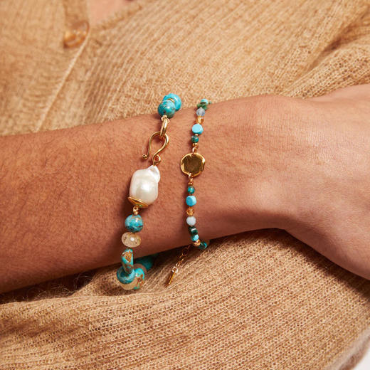 订购6周到｜Chan Luu-MARRAKESH-绿松石 黄水晶 贝母 手链［美国设计师］ 商品图1