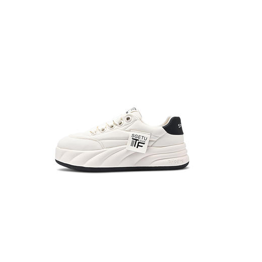 2024经典鲨春季新款时尚厚底溶解带标小白鞋KW160-D17121 商品图4