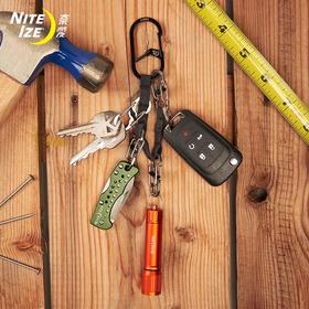 NiteIze美国奈爱钥匙收纳扣不锈钢创意快挂带织带