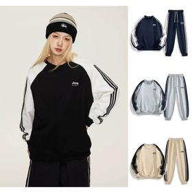 JEEP美式条纹卫衣套装丨情侣休闲卫衣 男女款 时尚显瘦 宽松不紧绷