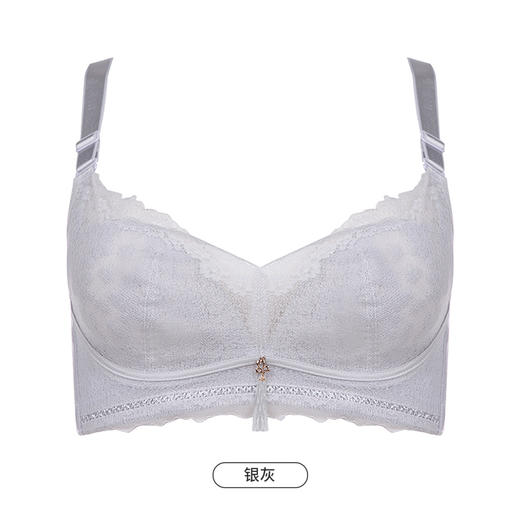 都市丽人凉感小凉风内衣女蕾丝文胸B杯适穿3/4杯薄款无钢圈四排扣LB42B5 商品图11