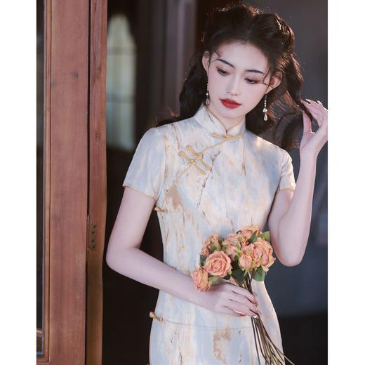 复古优雅，民国中国风高端旗袍春夏季新款改良旗袍连衣裙BJS-9070 商品图1