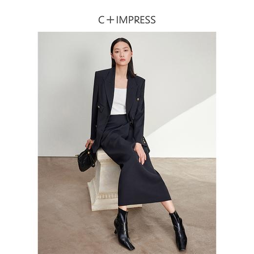 西嘉C+IMPRESS/西嘉老钱绅士风西装外套醋酸胸袢设计WT2401043 商品图2