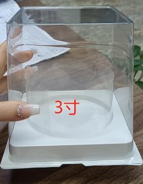 KF213  4寸加高透明蛋糕盒   13*13*14（3寸） 商品图0