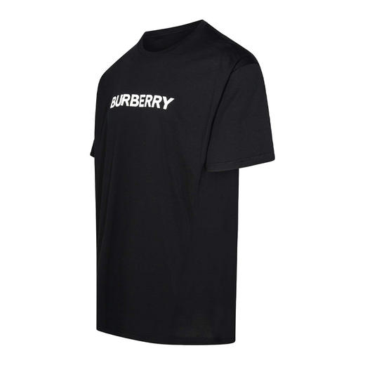 【一】BURBERRY 巴宝莉 男士字母徽标印花棉质圆领短袖T恤 黑色 8084233 A1189 商品图1