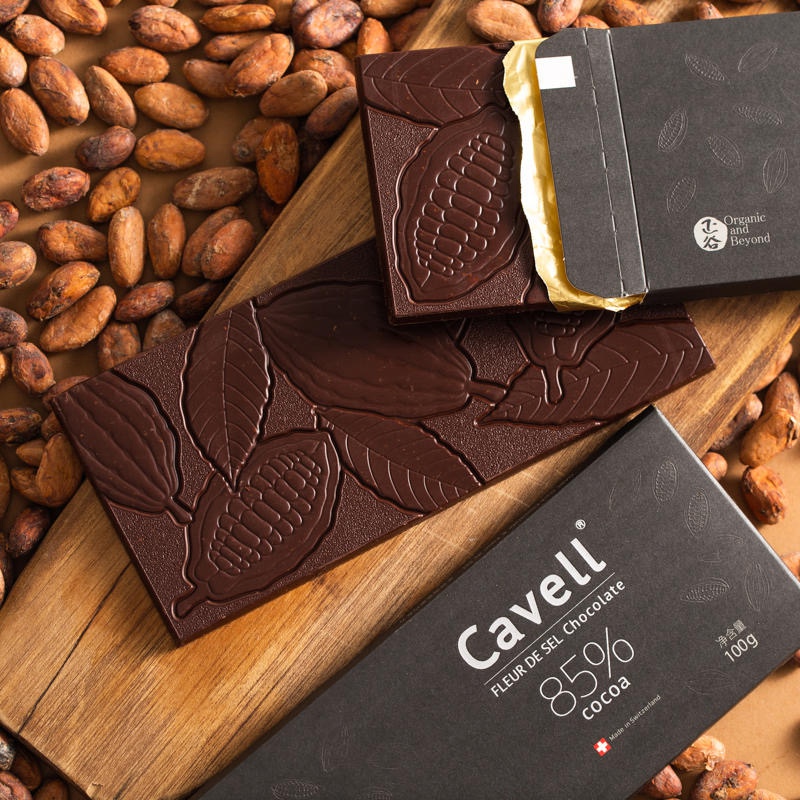 正谷Cavell海盐黑巧克力 85%可可含量 瑞士进口 碳中和认证产品 100克/块（北京/上海顺丰发货）