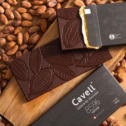 正谷Cavell海盐黑巧克力 85%可可含量 瑞士进口 碳中和认证产品 100克/块（北京顺丰发货）