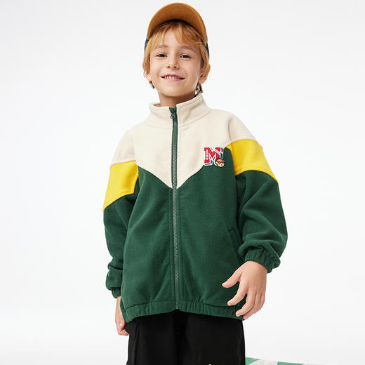 【秒2】【MQD】童装中大童韩版连帽卫衣秋季新款儿童摇粒绒立领外套9633W0801 商品图2