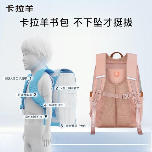【云朵书包】卡拉羊中学生24L/26L防下坠护脊云朵书包云海CX5163/L 商品图3