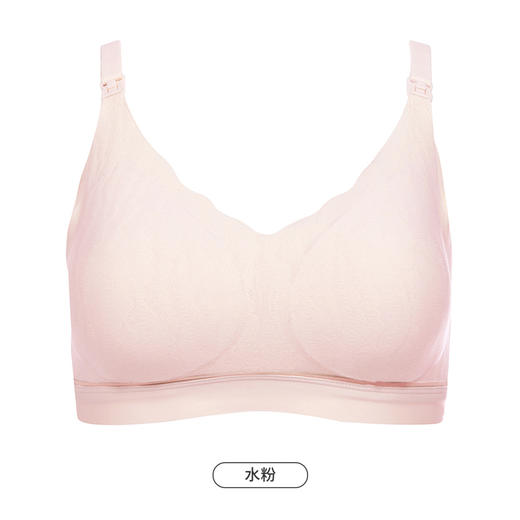 都市丽人快乐妈咪孕哺内衣女蕾丝随意裁文胸无尺码3/4杯薄款无钢圈三排扣LB42L3 商品图8