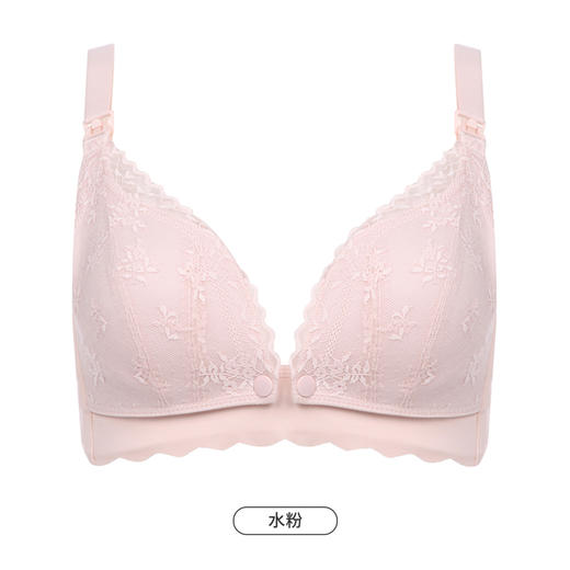 都市丽人快乐妈咪孕哺内衣女蕾丝文胸BC杯适穿3/4杯薄款无钢圈三排扣LB42L2 商品图12