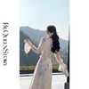 BeQueenStory【晴空鸢尾】重工印花炫彩钻烫银气质优雅复古连衣裙 商品缩略图3