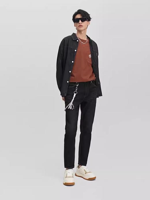 Lee731舒适锥形精玉透凉黑灰色男牛仔裤LMB241731100200A0519 商品图1