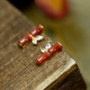 古风潮流，S925银镶南红玛瑙竹节仙女耳饰爆款HBL-008 商品缩略图1