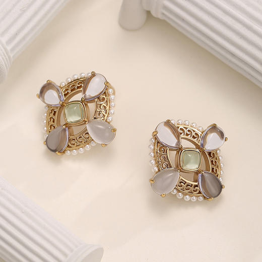 Rococo洛可可系列｜安娜公主蓝色耳钉 商品图3