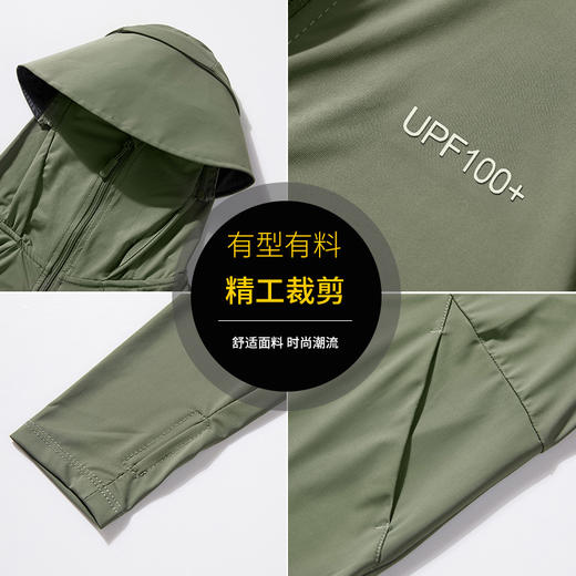 【轻梵 UPF100+防晒衣】持久防晒不闷热 黑金大帽檐 隐形发洞、两侧口袋设计 自带凉感 扩散体热 商品图9