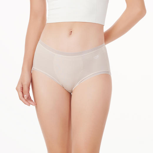 都市丽人基础系列舒肤棉内裤女100S棉纯棉女士内裤中腰平角内裤LK45G5 商品图1