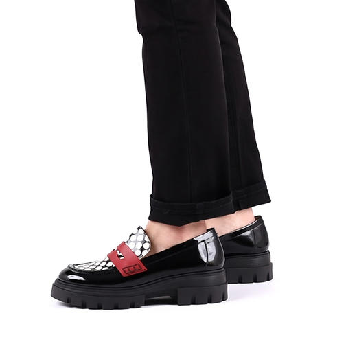 #断码特价38码&39码#西班牙原产时尚舒适厚底女款乐福鞋四季款5782经典黑白波点(超轻款) 商品图14