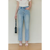 HeyDress法式直筒牛仔裤女春季复古高腰修身九分裤百搭浅色裤子 商品缩略图0