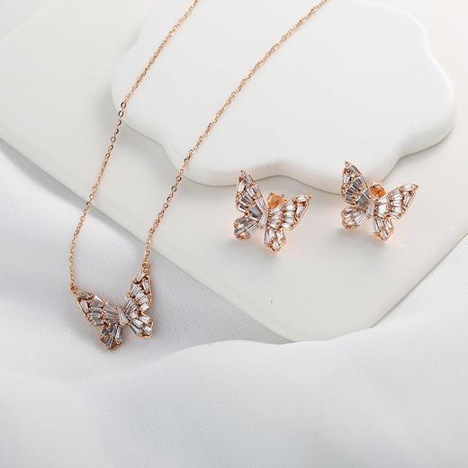 【宏艺珠宝】庄生晓梦银耳饰项链·银s925套饰 商品图2