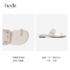 heelz设计师手工鞋履 ｜Hebe极简几何镂空平底跟凉鞋羊皮小众女鞋 商品缩略图3