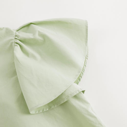 【马克珍妮芦芙】女童荷叶边短袖衬衫儿童纯棉上衣夏装新款240571 商品图3