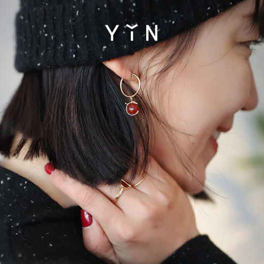 「易」系列  一轮金环中性耳环 商品图4