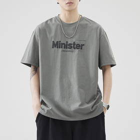 夏季潮牌字母印花短袖T恤男日系街头宽松纯棉百搭半袖衫  AY-az8065【Z8065】