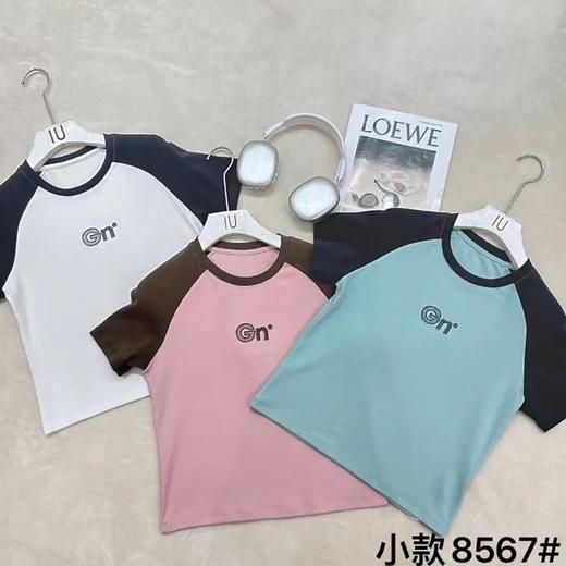 女英文圆领短袖T8567 商品图0